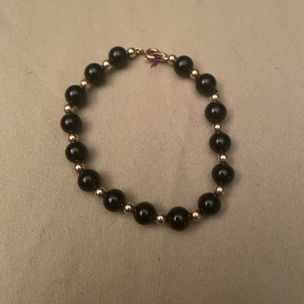 Black Beaded Bracelet